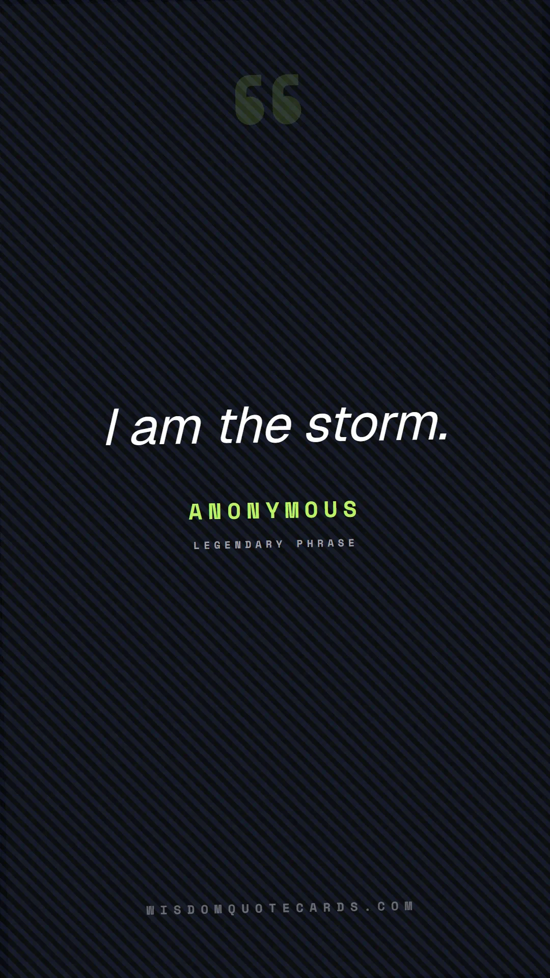 Quote by Anonymous about sassy, main character, selfie: I am the storm....