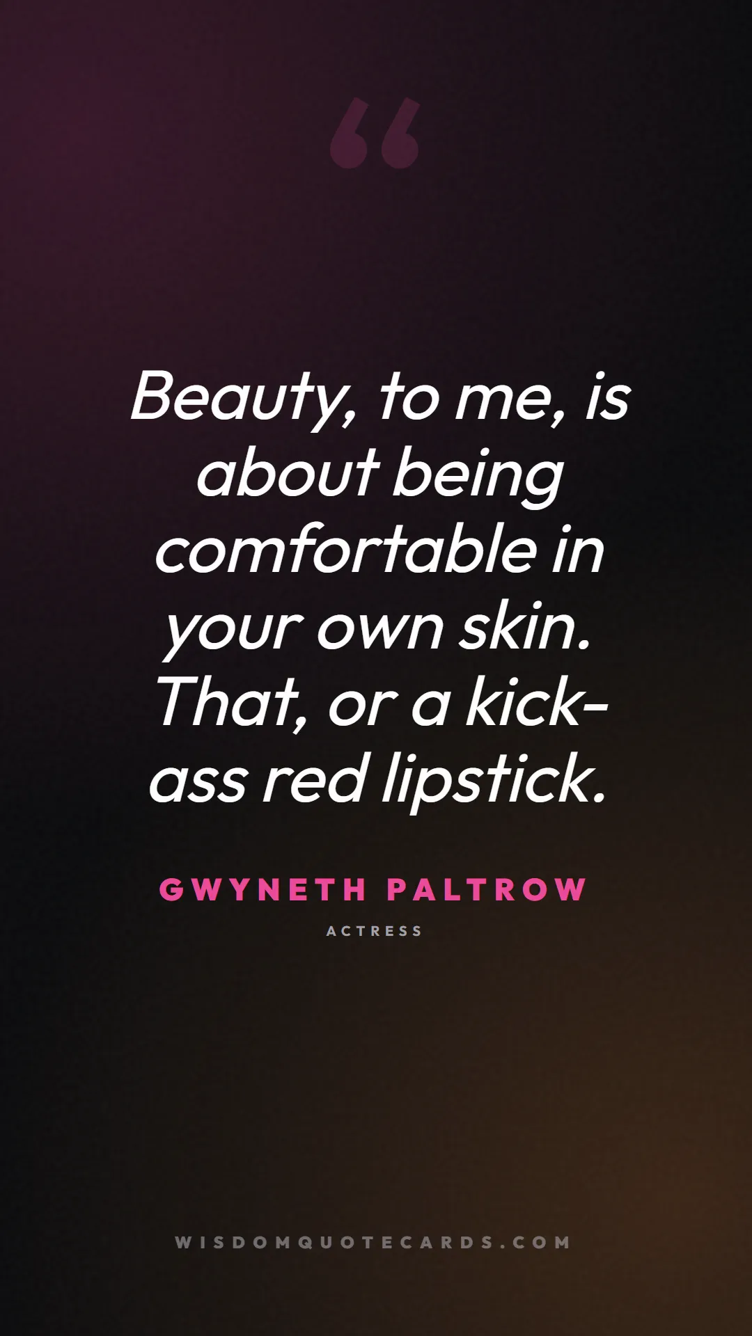 Quote by Gwyneth Paltrow about makeup, beauty, cosmetics: Beauty, to me, is about being comfortable in your ...