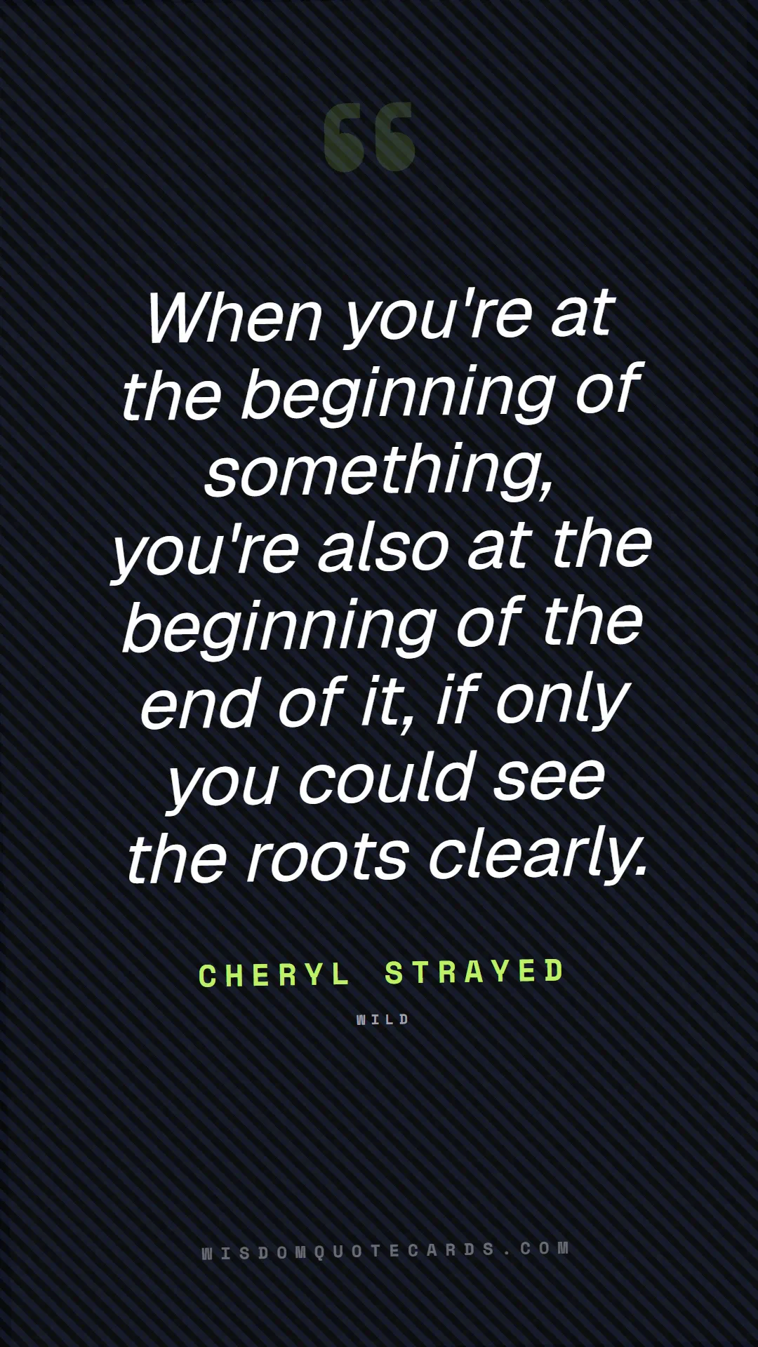 Quote by Cheryl Strayed about red flags, dating, lessons: When you're at the beginning of something, you're ...