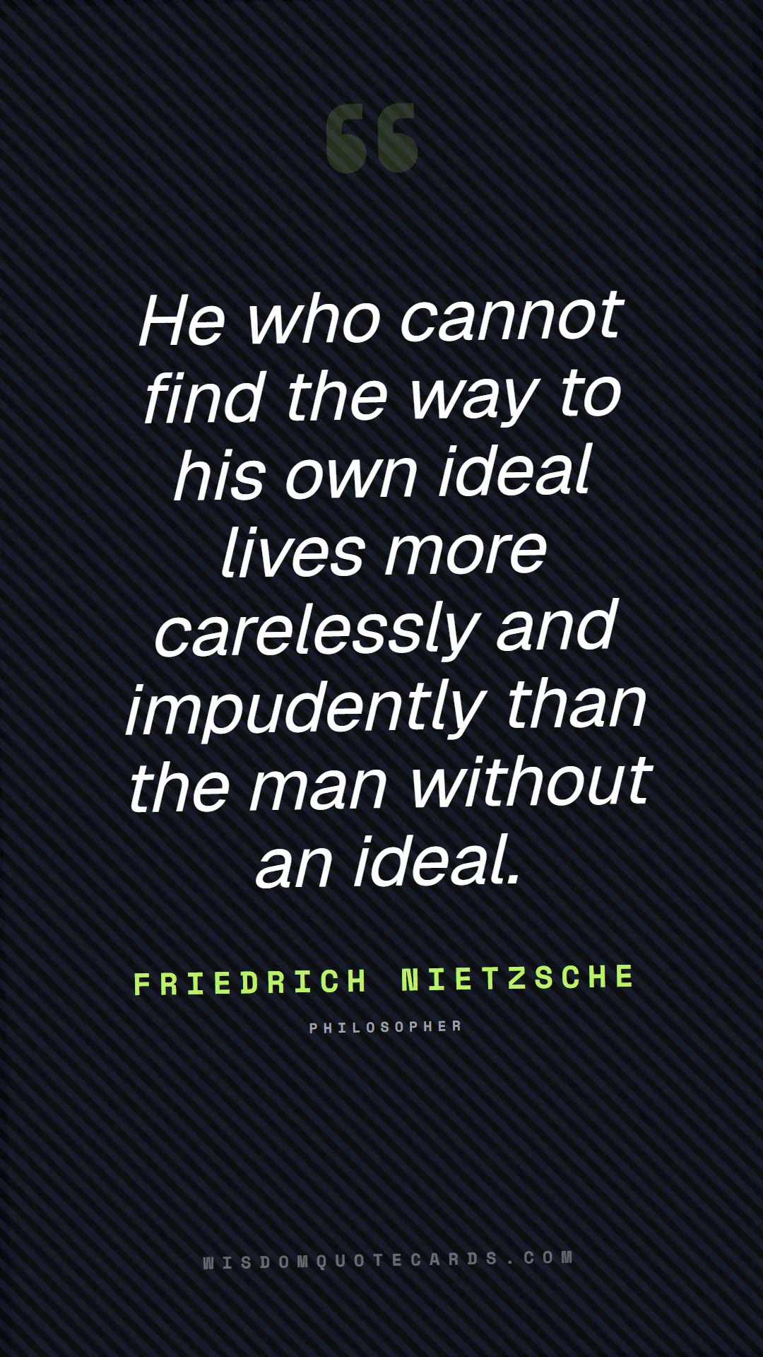 Quote by Friedrich Nietzsche about red flags, dating, lessons: He who cannot find the way to his own ideal lives ...