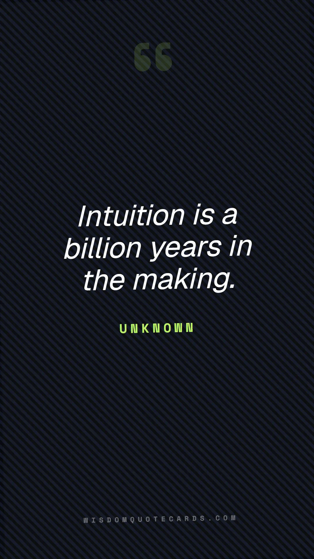 Quote by Unknown about red flags, dating, lessons: Intuition is a billion years in the making....